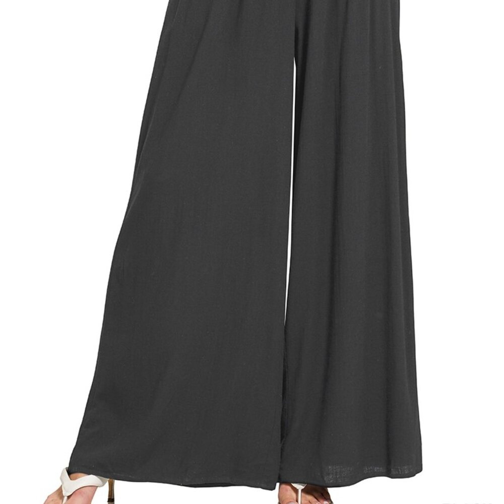 Zenana‎ Smocked Waistband Wide Leg Lounge Pants - Picture 3 of 3